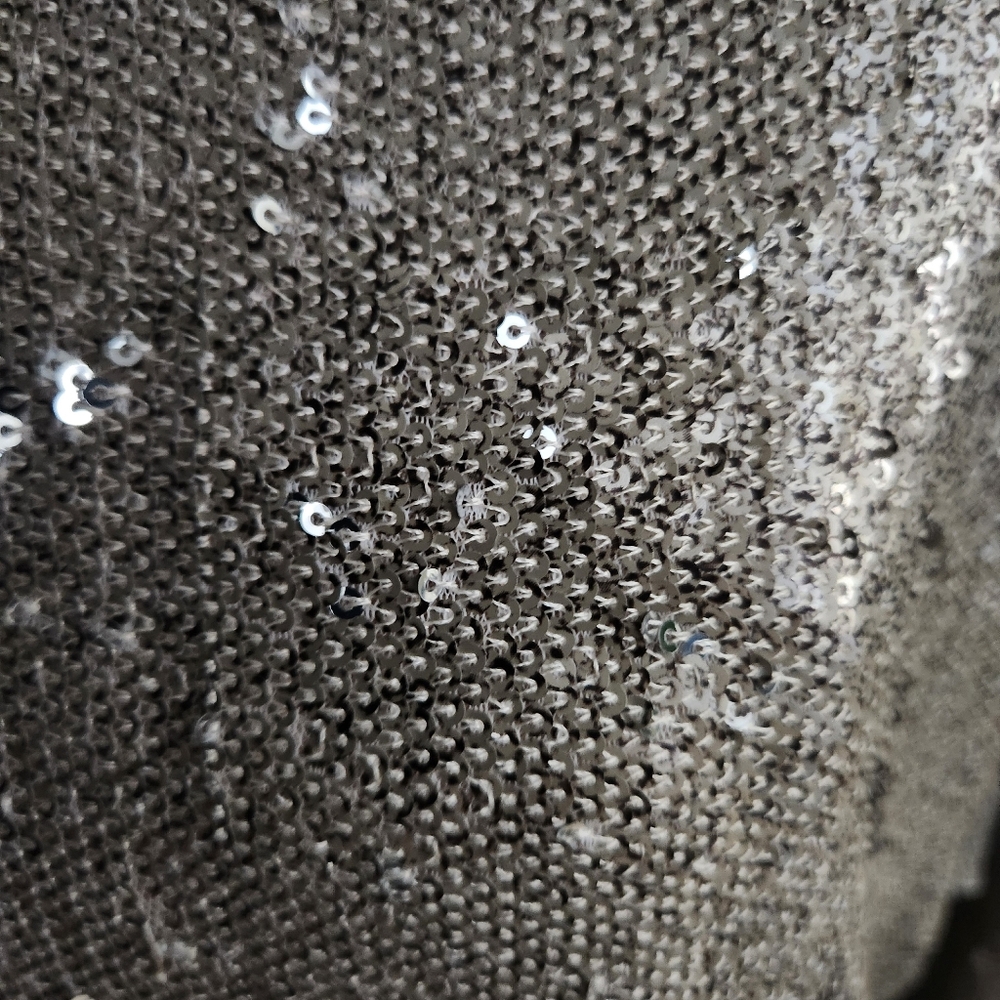 NWT Chaser silver sequin sweater - Picture 5 of 8
